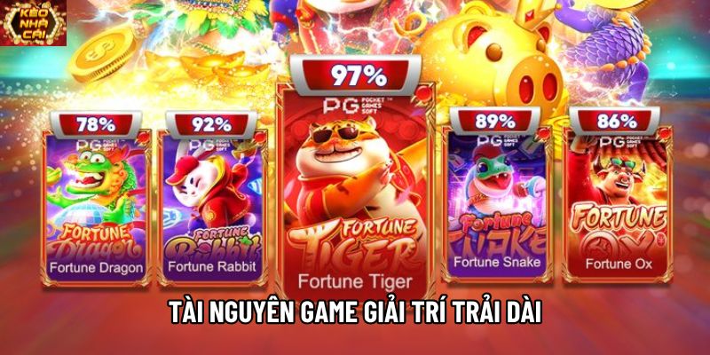Tài nguyên game giải trí trải dài