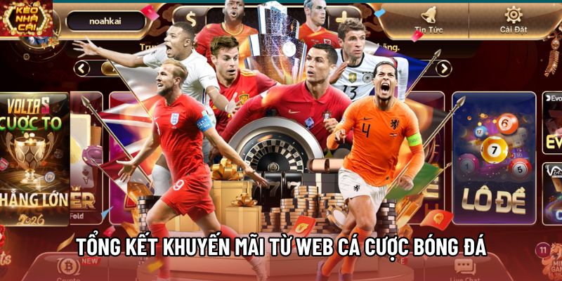 Tổng kết các hỗ trợ, khuyến mãi từ web cá cược bóng đá